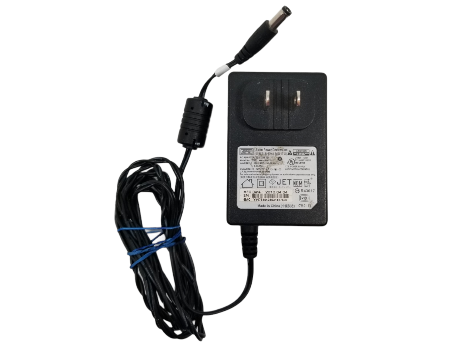 ADP WA-18G12U US AC Adapter 12V 1.5A replacement for Ktec KSAS0241200150HU Country/Region of Manufa - Click Image to Close