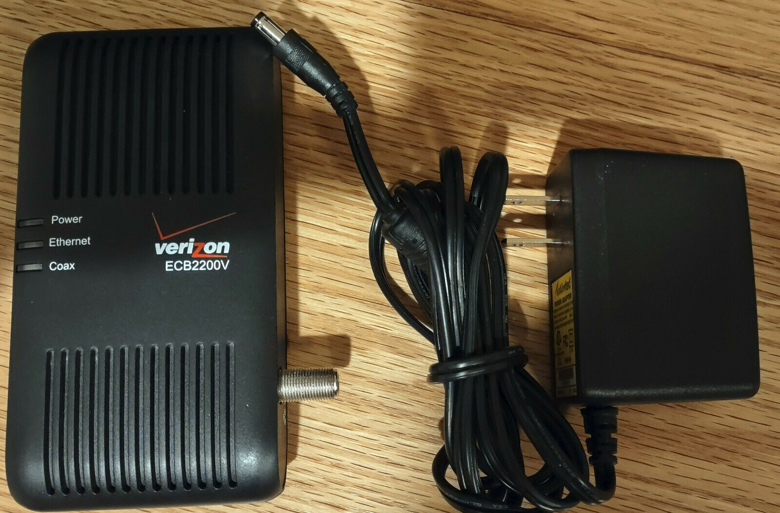 Verizon / Actiontec ECB2200V MoCA COAX Network Adapter w/ Power Adapter ECB2200 Model: Actiontec E