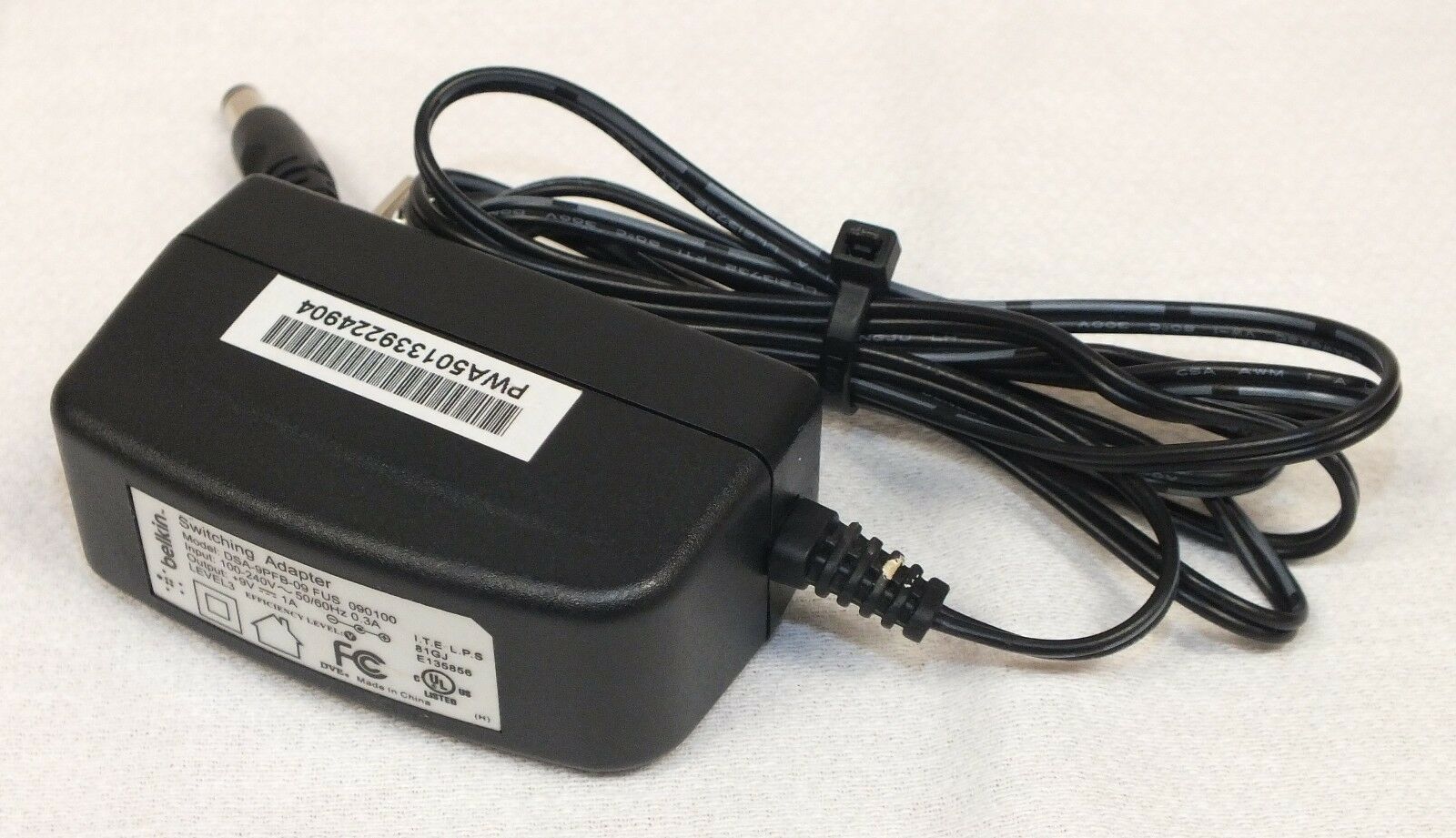 Belkin (DSA-9PFB-09) 9V 1A 0.3A 50/60Hz AC Switching Adapter Power Supply Only Country/Region of Ma
