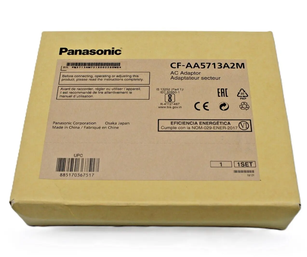 Panasonic Genuine AC ADAPTER CF-AA5713A2M, 110W 7.05A ORIGINAL BRAND NEW IN BOX Brand Panasonic Com