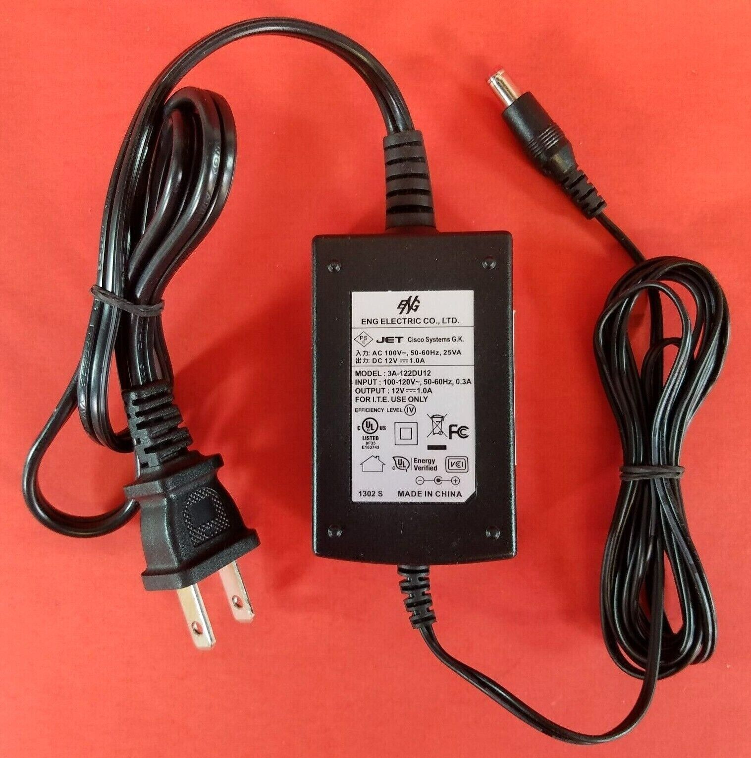 Genuine ENG Electric 3A-122DU12 Power Supply Adaptor 12V - 1A OEM AC/DC Adapter Type: AC/DC Adapte - Click Image to Close