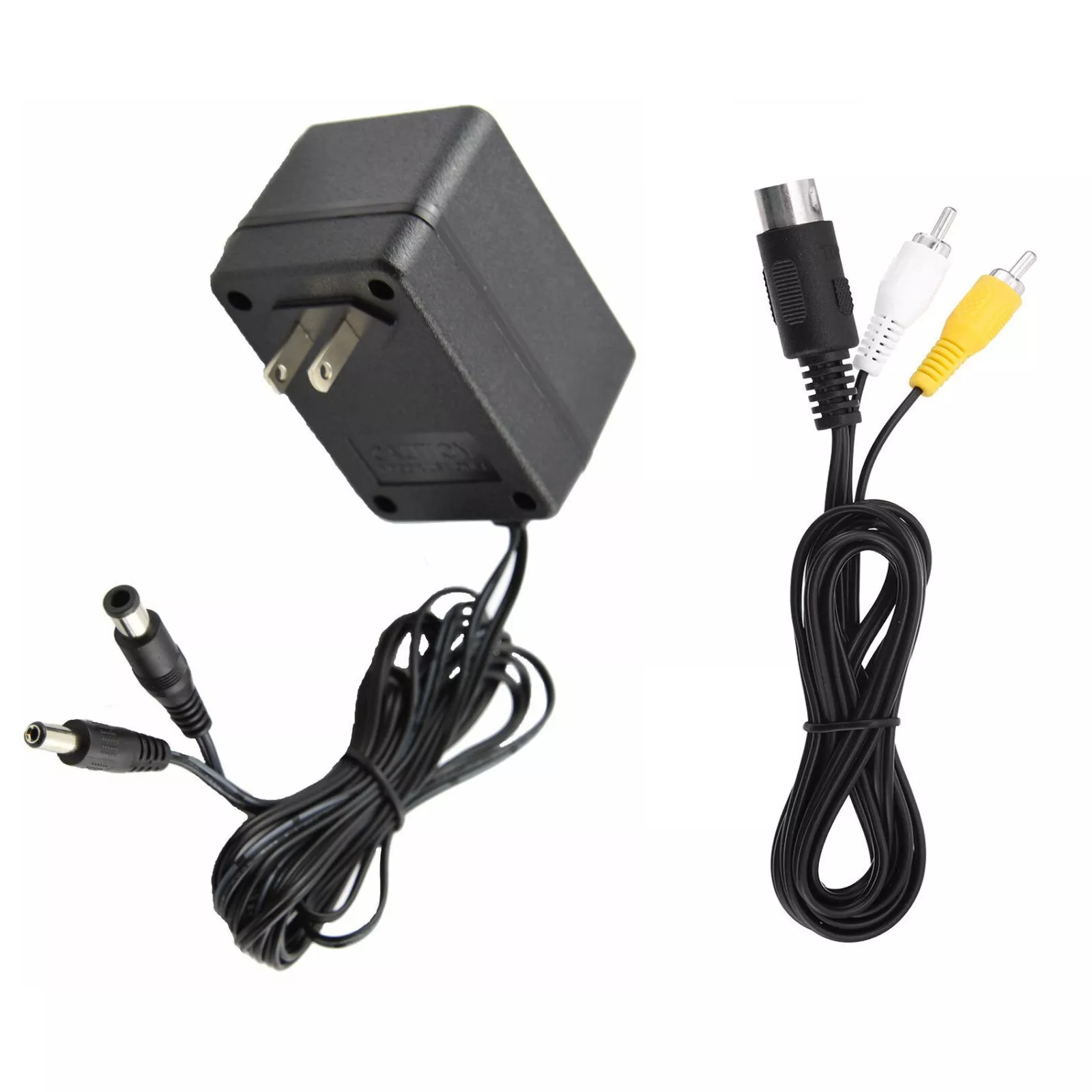 Audio AV RAC Cable Cord Adapter+ AC Power Supply For SEGA Genesis Model 1 MK-160 Brand Unbranded Ty