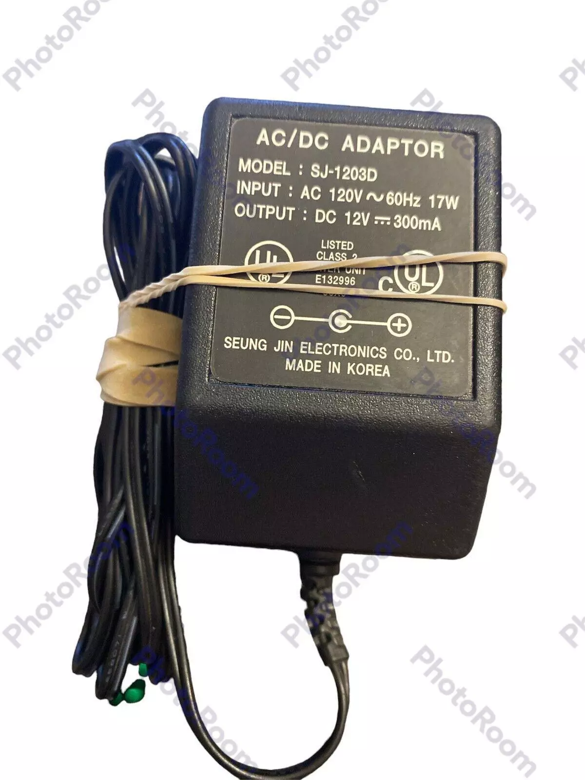 Seung Jin Electronic AC/DC Adaptor Model SJ-1203D Class 2 Power Supply DC 12V 3A