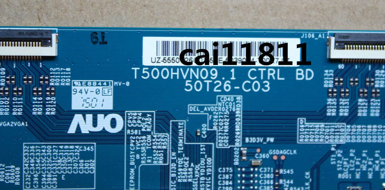 NEW T-Con Board T500HVN09.1 CTRL BD 50T26-C03 T500HVN09.1 Samsung For 50'' TV Compatible Brand: - Click Image to Close