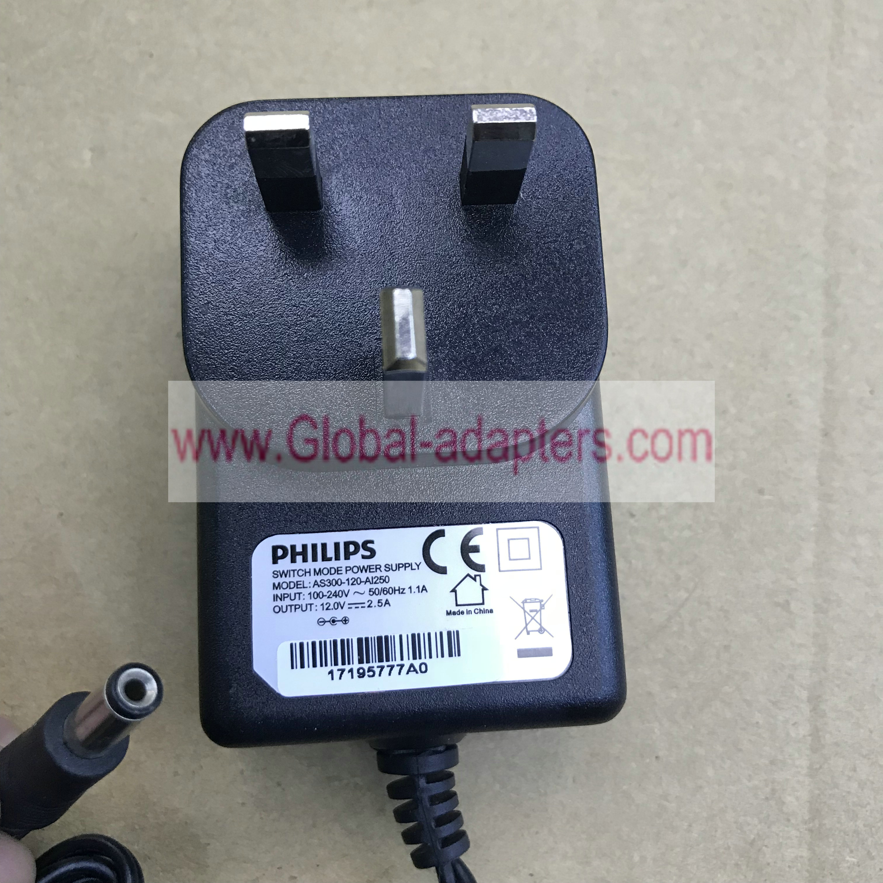 Original PHILIPS 12V 2.5A AS300-120-AI250 Switch mode power supply UK Barrel Plug 5.5mm 2.1mm - Click Image to Close