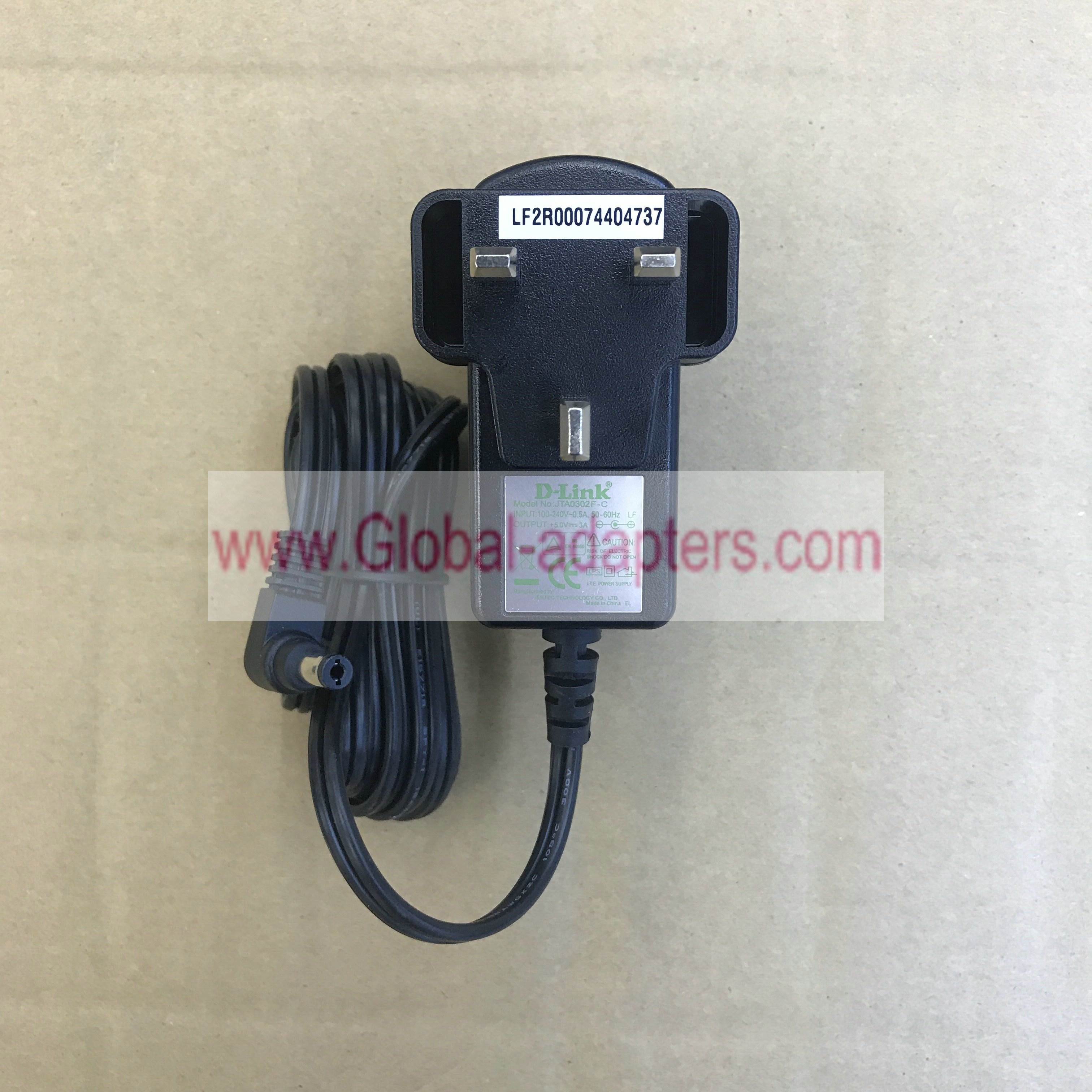Original D-Link 5V 3A JTA0302F-C ac adapter power supply UK plug