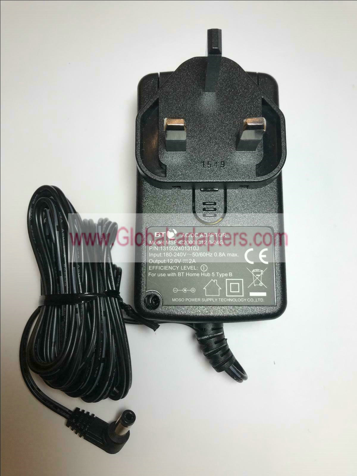 BT 131502401310J 12V 2A Switching Power Supply for BT Home Hub 5 Type B Model MSP-C2000IC12.0-24G