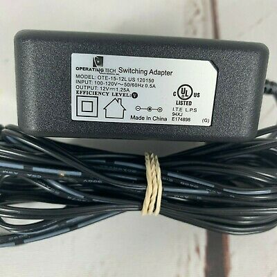 NEW OPERATING TECH OTE-15-12L US 120150 12V 1.25A POWER SUPPLY