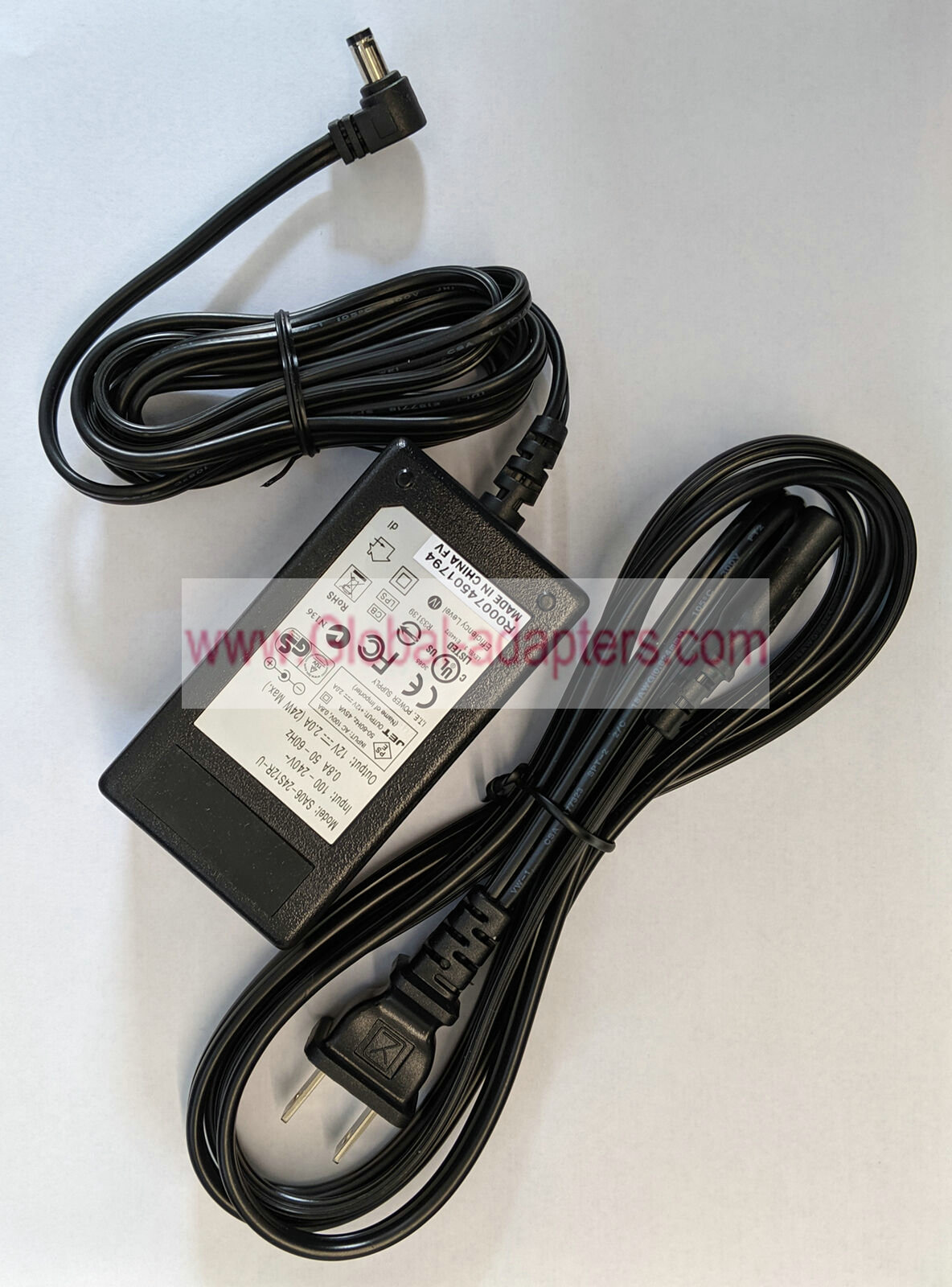 New I.T.E. 12V 2.0A 24W SA06-24S12R-U ac adapter power charger 5.5MM X 2.1MM TIP